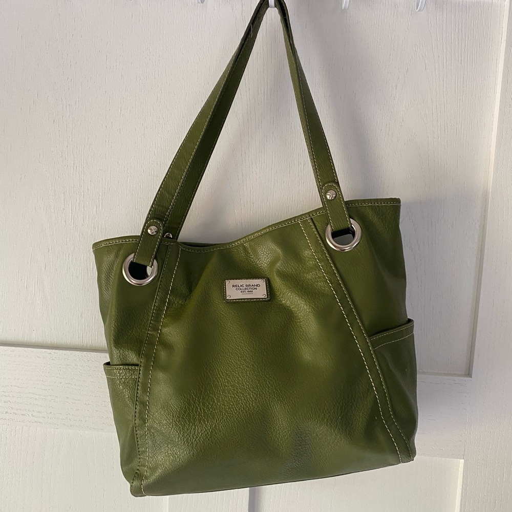 Large green Relic purse tote